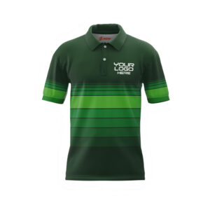 Gradient Stripes Full Sublimation Polo Shirt
