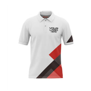 Geometric Triangles Full Sublimation Polo Shirt
