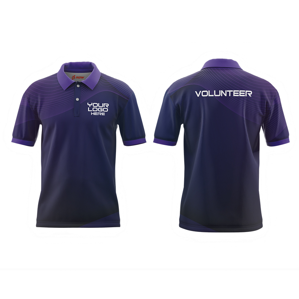 Gradient Waves Full Sublimation Polo Shirt - Image 2