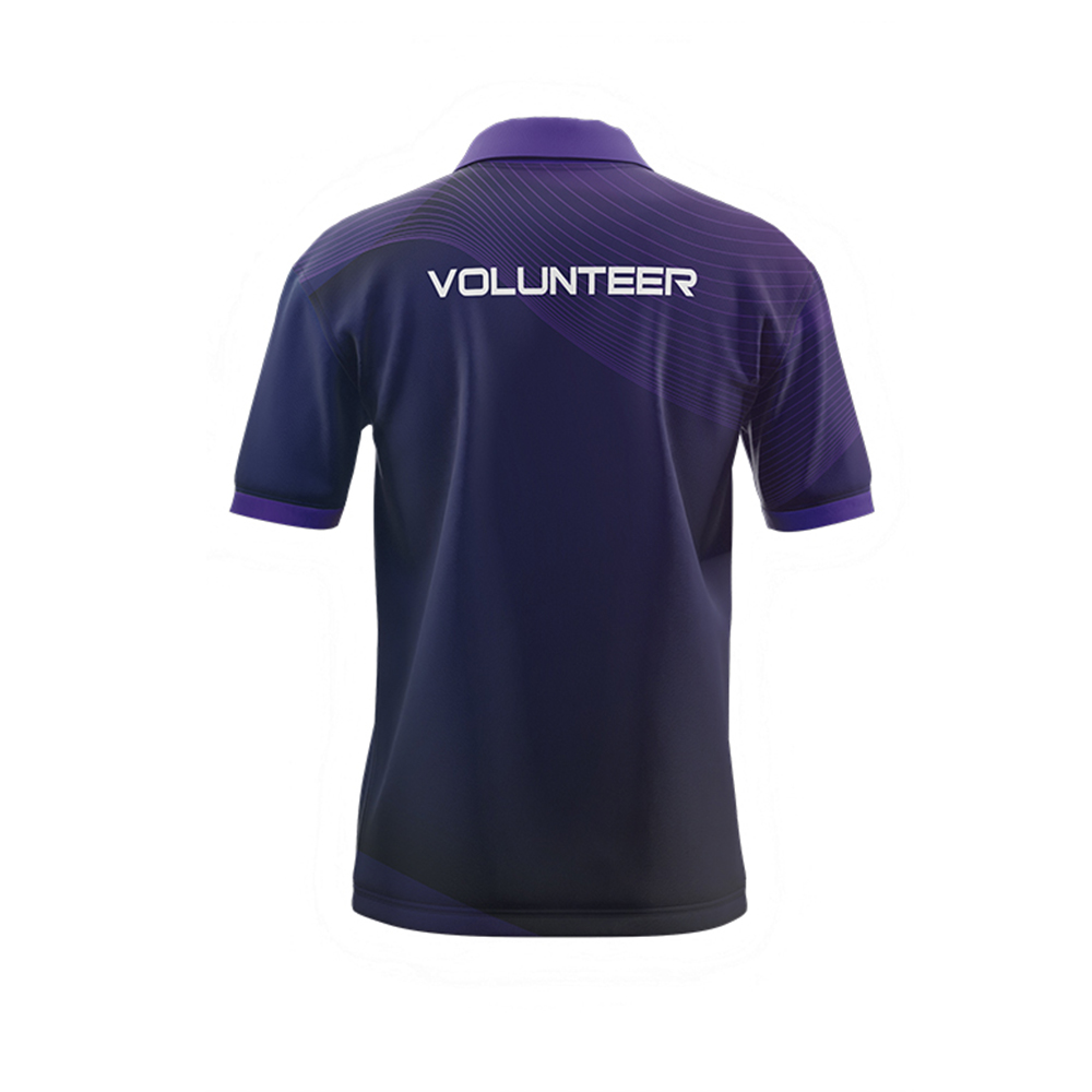 Gradient Waves Full Sublimation Polo Shirt - Image 3