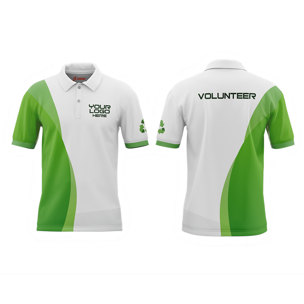 Wave Pattern Full Sublimation Polo Shirt - Image 2