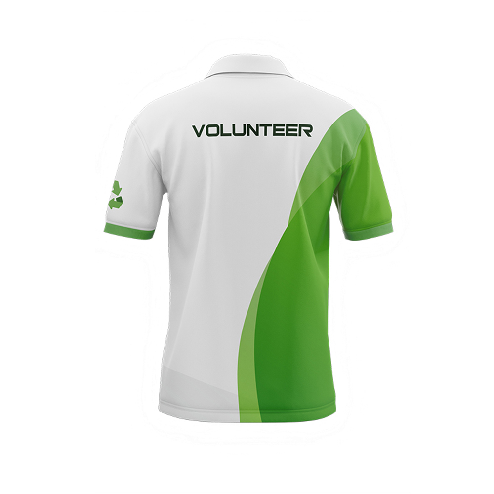 Wave Pattern Full Sublimation Polo Shirt - Image 3