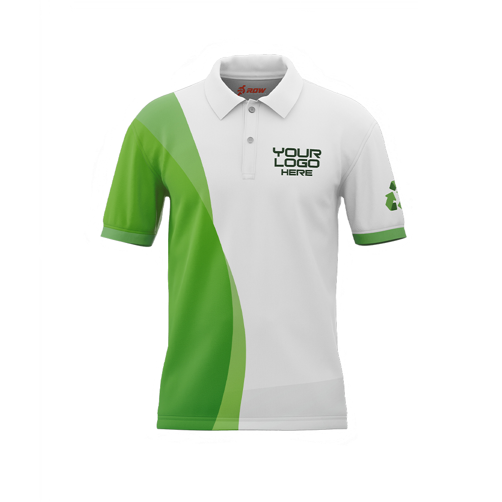 Wave Pattern Full Sublimation Polo Shirt