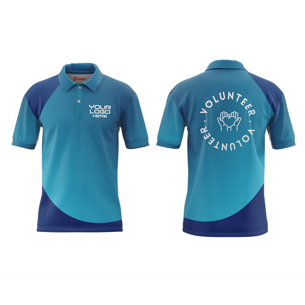Wave Curve Full Sublimation Polo Shirt - Image 2