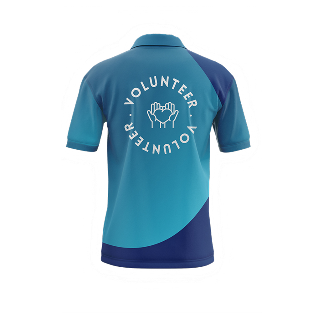 Wave Curve Full Sublimation Polo Shirt - Image 3