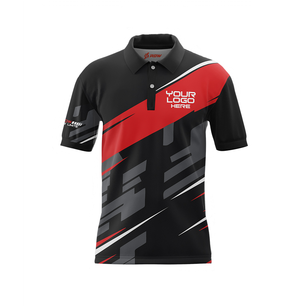 Angular Stripes Full Sublimation Polo Shirt