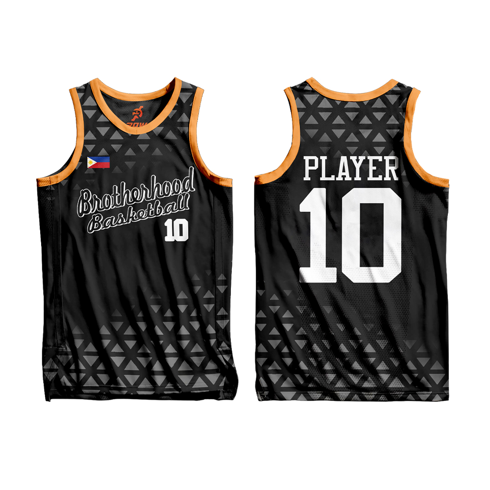 Geometric Triangles Full Sublimation Basketball Jersey - Image 2