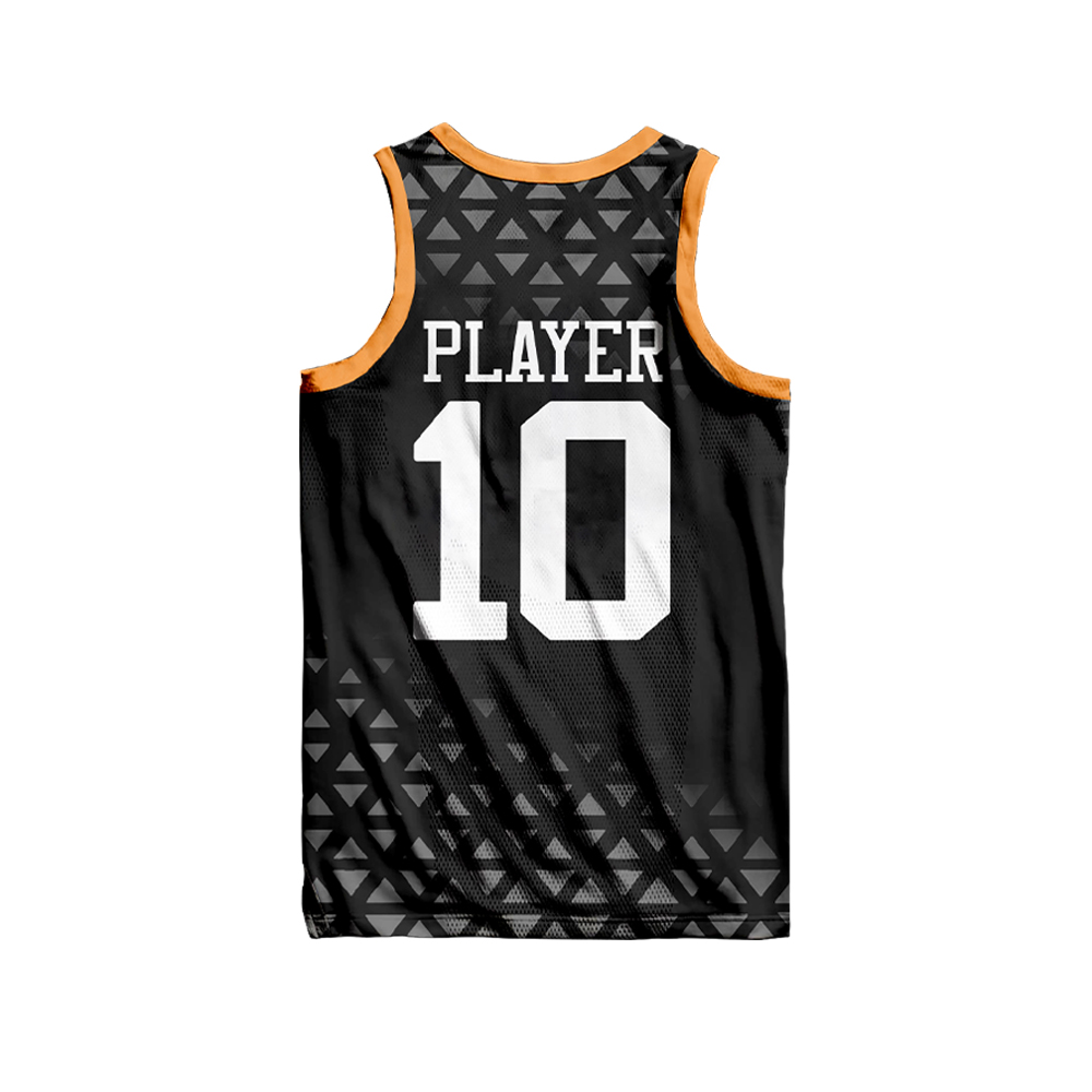 Geometric Triangles Full Sublimation Basketball Jersey - Image 4