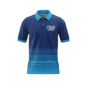 Geometric Gradient Full Sublimation Polo Shirt