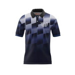 Checkerboard Gradient Full Sublimation Polo Shirt