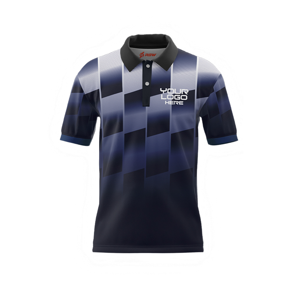 Checkerboard Gradient Full Sublimation Polo Shirt